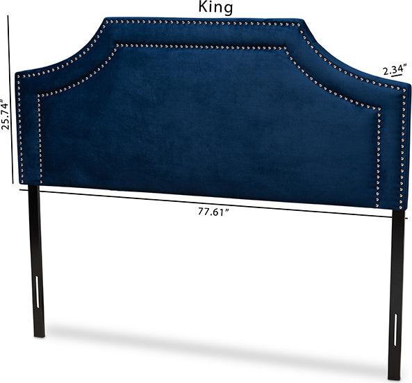 Wholesale Interiors Headboards - Avignon Queen Headboard Navy Blue