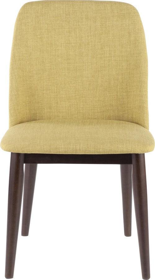 Lumisource Dining Chairs - Tintori Contemporary Dining Chair in Green Fabric - Set of 2
