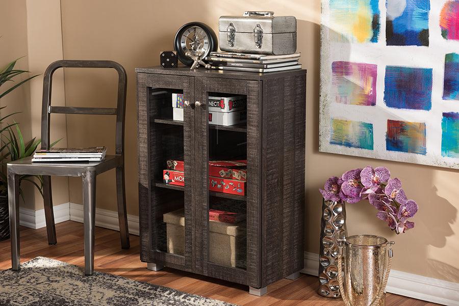 Wholesale Interiors Buffets & Cabinets - Mason Contemporary Dark Brown Multipurpose Storage Cabinet Sideboard
