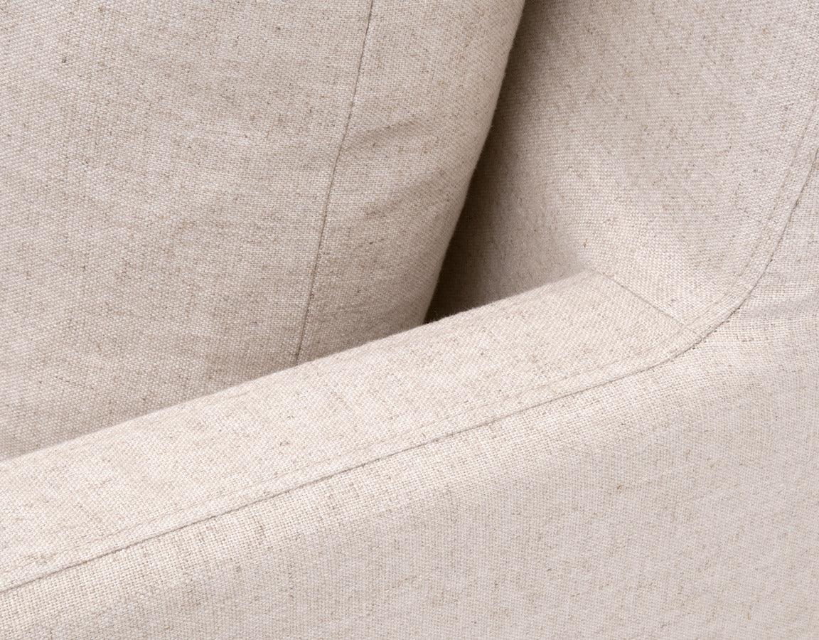 Essentials For Living Dining Chairs - Shelter Slipcover Arm Chair Jute, Natural Gray Birch