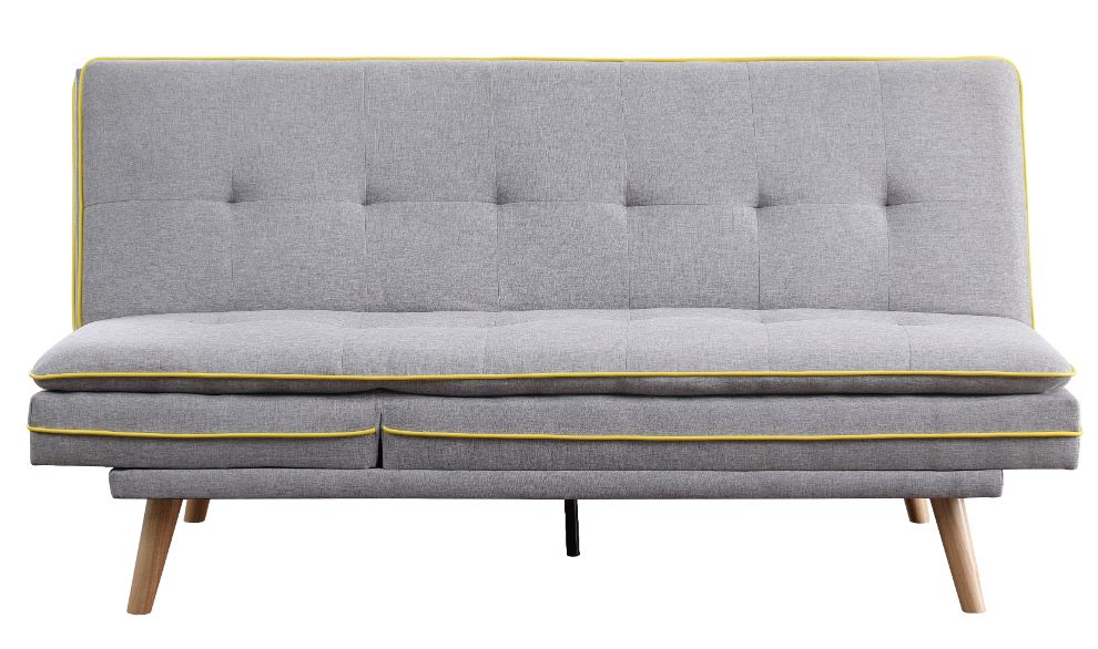 ACME Furniture Sofas & Couches - ACME Savilla Adjustable Sofa, Gray Linen & Oak Finish