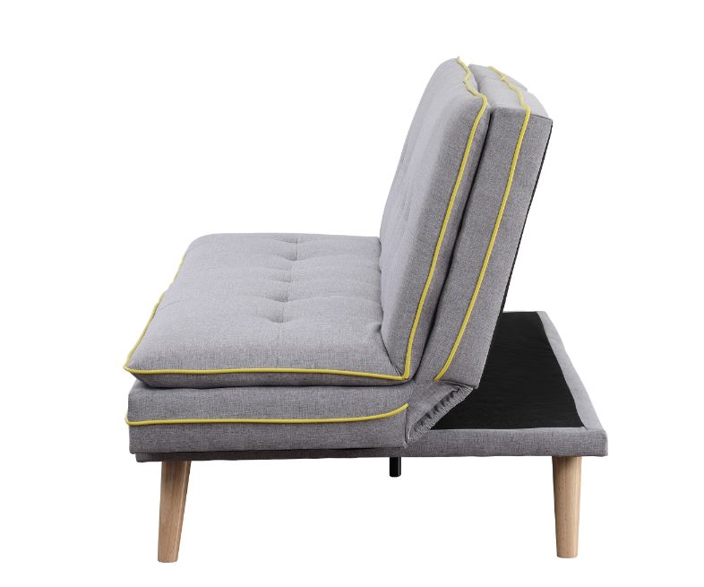 ACME Furniture Sofas & Couches - ACME Savilla Adjustable Sofa, Gray Linen & Oak Finish
