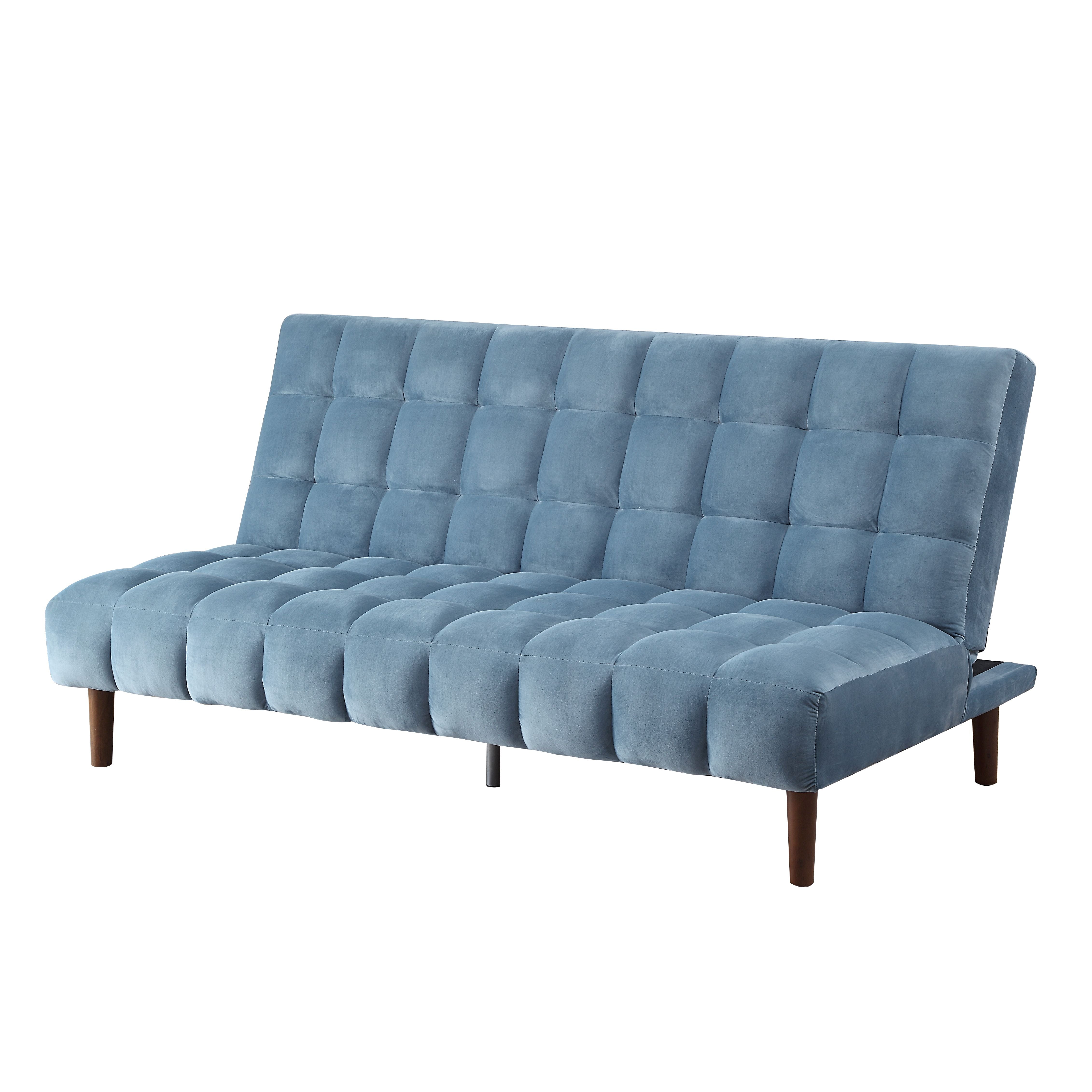 ACME Furniture Sofas & Couches - ACME Yolandi Adjustable Sofa , Teal Velvet & Dark Walnut Finish