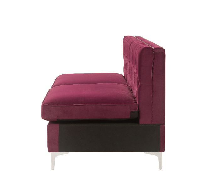 ACME Furniture Sofas & Couches - ACME Jaszira Modular - Armless Sofa, Burgundy Velvet
