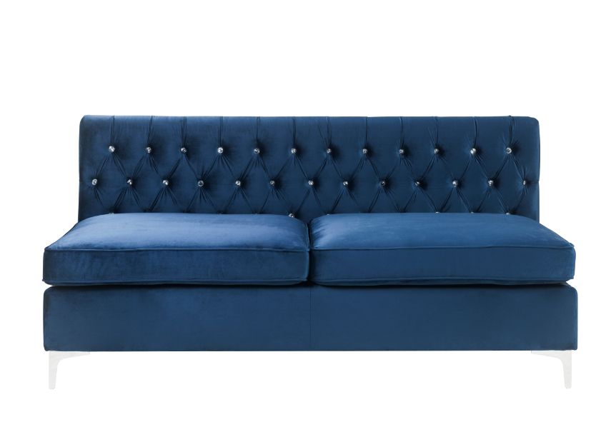 ACME Furniture Sofas & Couches - ACME Jaszira Modular - Armless Sofa, Blue Velvet