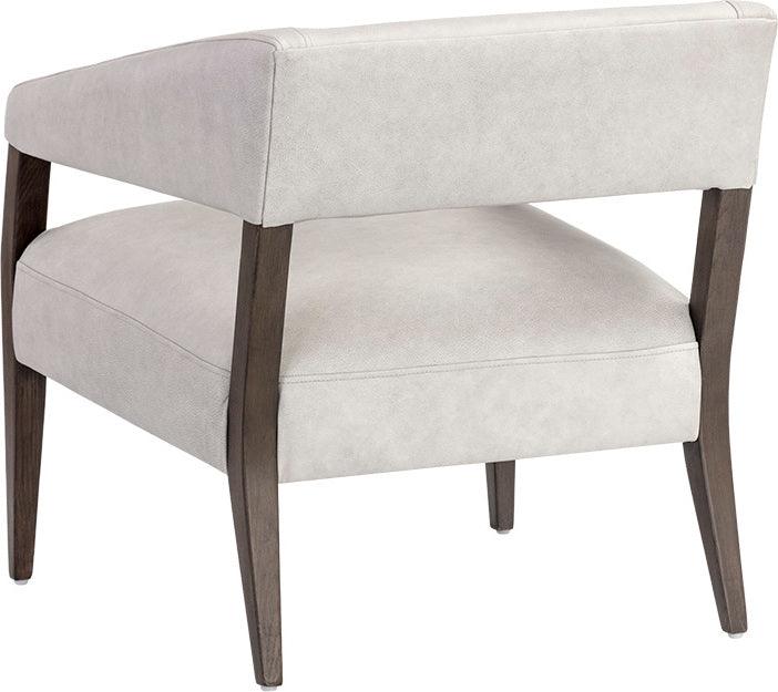 SUNPAN Accent Chairs - Carlyle Lounge Chair Saloon Light Gray Leather