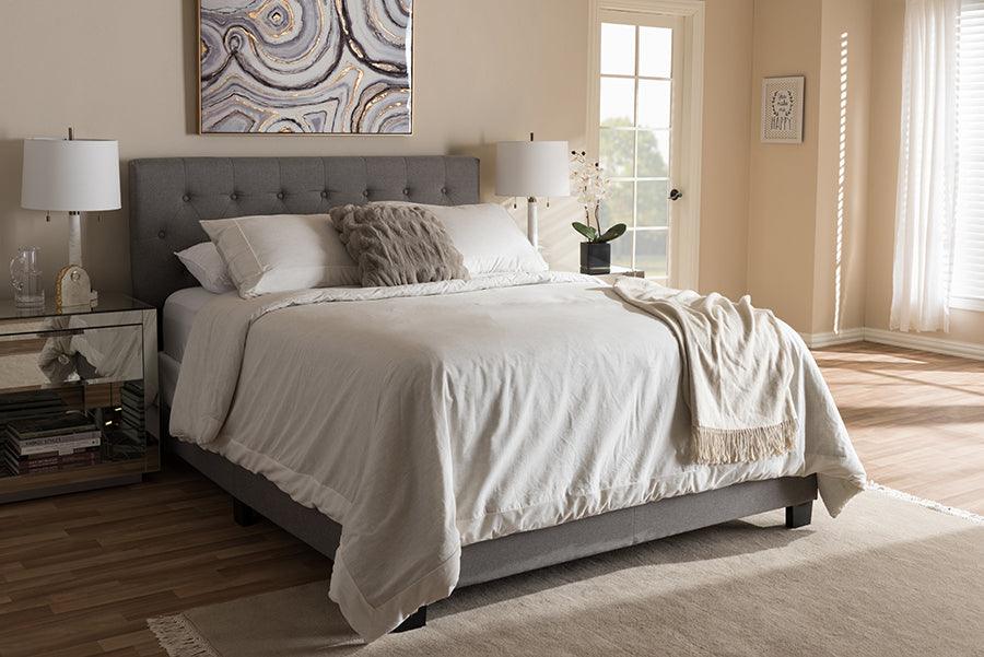 Wholesale Interiors Beds - Cassandra King Bed Light Gray