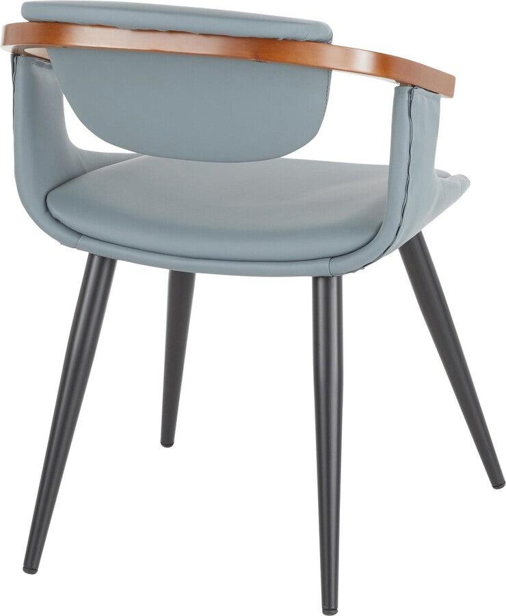 Lumisource Dining Chairs - Oracle Chair 29" Gray PU & Walnut Bamboo
