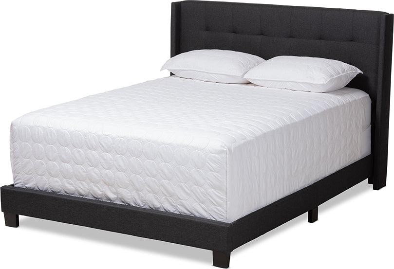 Wholesale Interiors Beds - Lisette Queen Bed Charcoal Gray