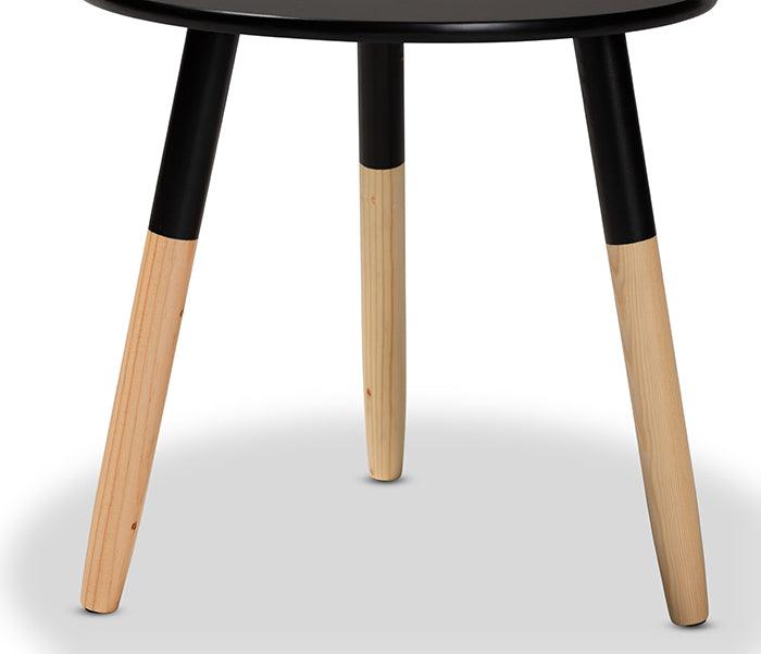 Wholesale Interiors Coffee Tables - Obert Mid-Century Modern Two-Tone Black and Oak Brown Finished Wood Coffee Table