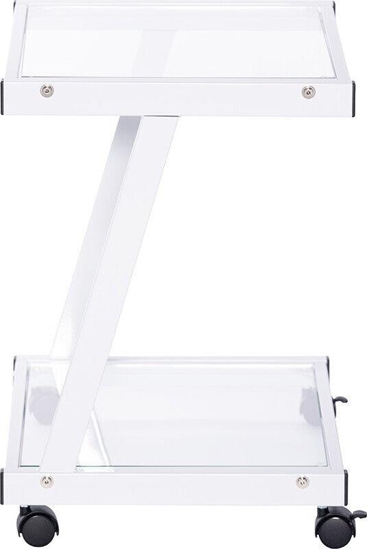Euro Style Ergonomic Accessories - L-Series Printer Cart White & Clear