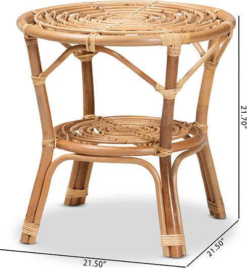 Wholesale Interiors Coffee Tables - Cariel Modern Bohemian Natural Brown Rattan Coffee Table