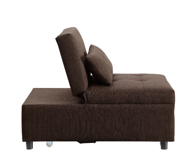ACME Furniture Sofas & Couches - ACME Hidalgo Sofa Bed, Brown Fabric