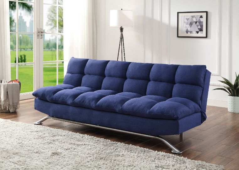 ACME Furniture Sofas & Couches - ACME Petokea Adjustable Sofa, Blue Fabric