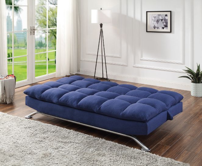 ACME Furniture Sofas & Couches - ACME Petokea Adjustable Sofa, Blue Fabric