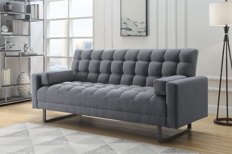 ACME Furniture Sofas & Couches - ACME Limosa Adjustable Sofa, Gray Fabric