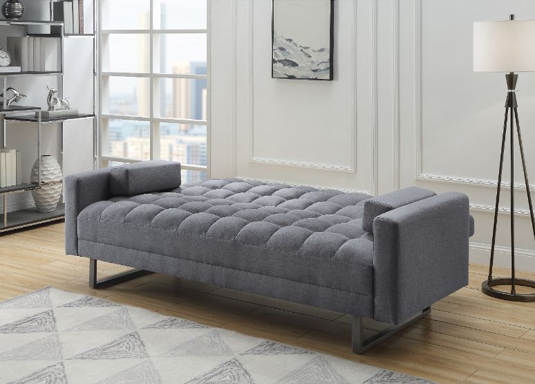 ACME Furniture Sofas & Couches - ACME Limosa Adjustable Sofa, Gray Fabric