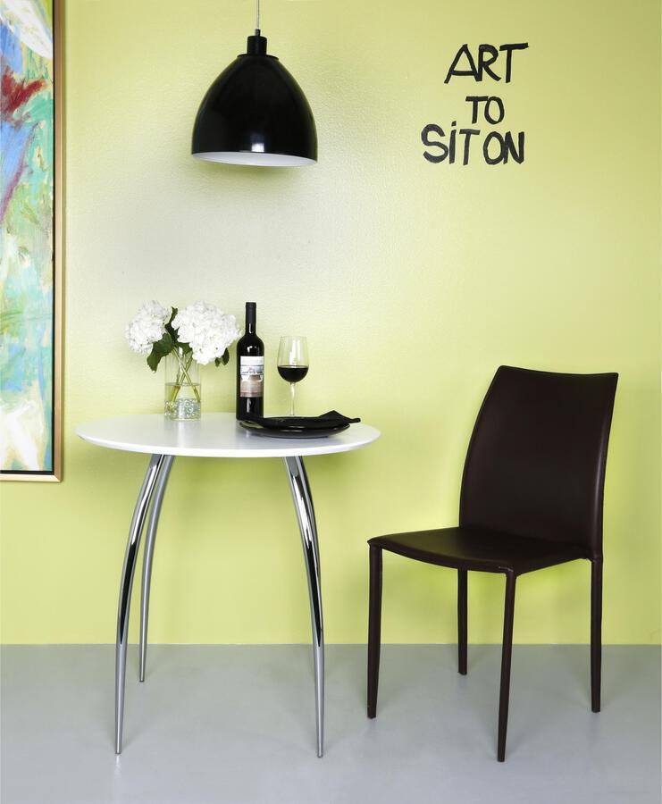 Euro Style Dining Chairs - Dalia Stacking Side Chair in Black - Set of 2