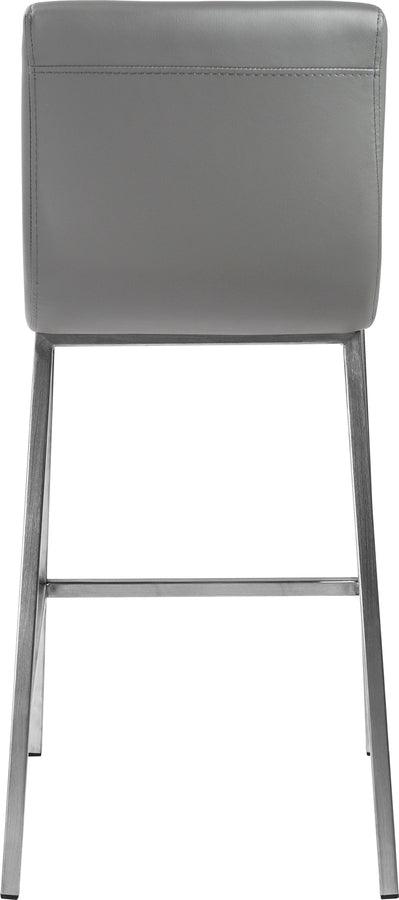 Euro Style Barstools - Scott Counter Stool in Gray and Brushed Stainless Steel - Set of 2