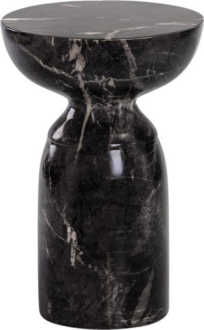 SUNPAN Side & End Tables - Goya End Table - Marble Look - Black