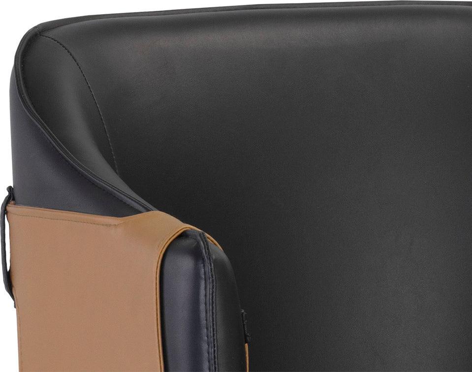 SUNPAN Barstools - Carter Counter Stool - Napa Black / Napa Cognac