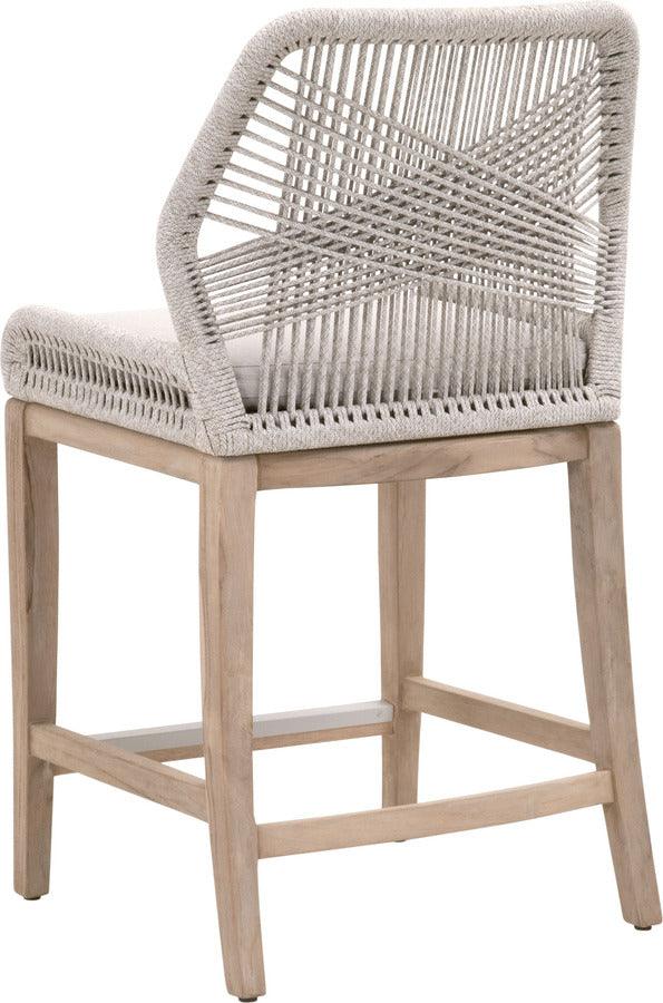 Essentials For Living Outdoor Barstools - Loom Outdoor Counter Stool Gray Teak