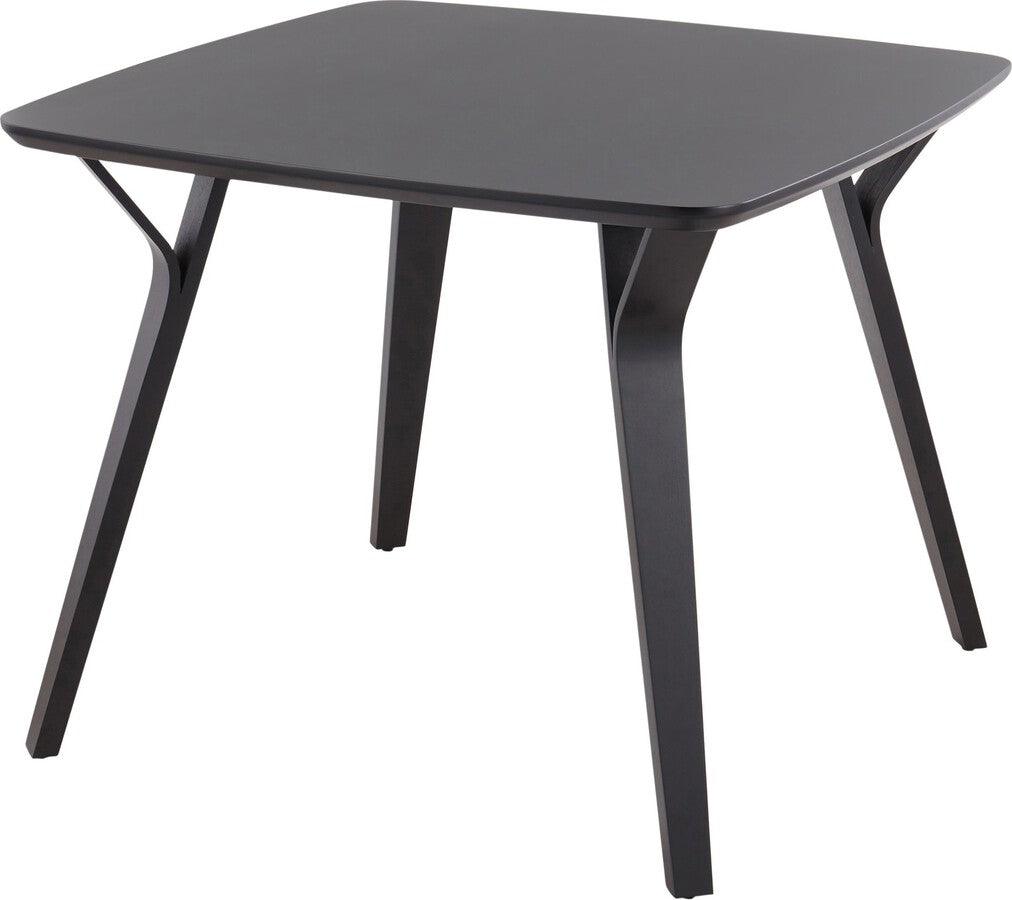 Lumisource Dining Tables - Folia Mid-Century Modern Dinette Table in Black Wood