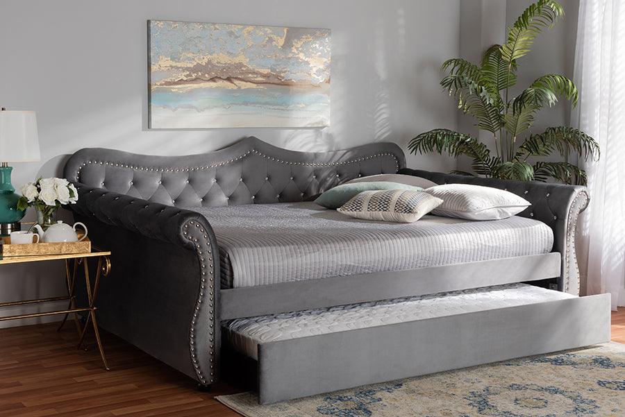 Wholesale Interiors Daybeds - Abbie Modern 93.7" Daybed Gray