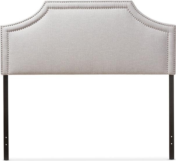 Wholesale Interiors Headboards - Avignon Modern And Contemporary Grayish Beige Fabric Upholstered Full Size Headboard