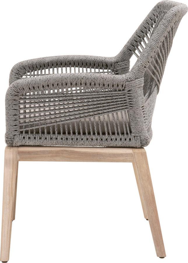 Essentials For Living Chairs - Loom Outdoor Arm Chair Platinum Gray Teak (Set of 2)