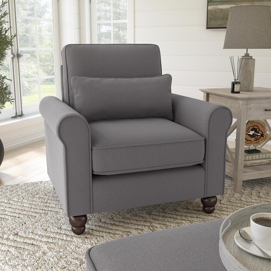 Bush Business Furniture Accent Chairs - Accent Chair with Arms French Gray Herringbone Fabric N