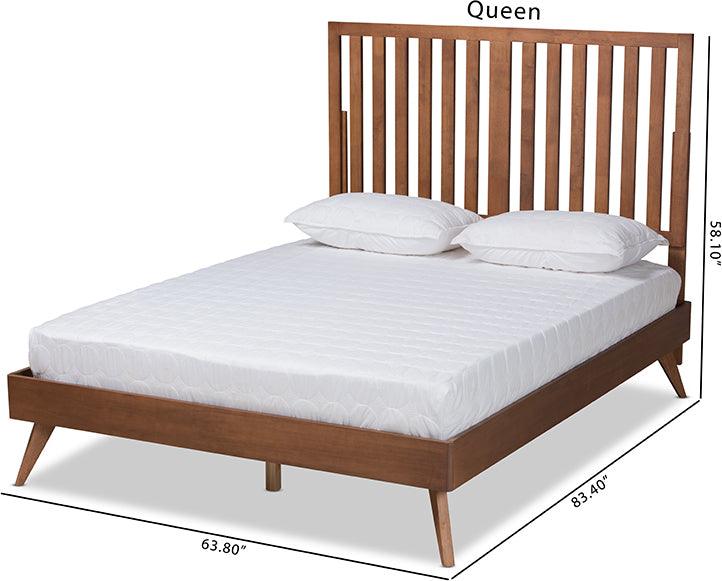 Wholesale Interiors Beds - Saki Full Bed Walnut Brown