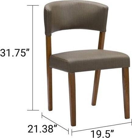 Wholesale Interiors Dining Chairs - Montreal Dining Chair Dark Walnut & Gray (Set of 2)