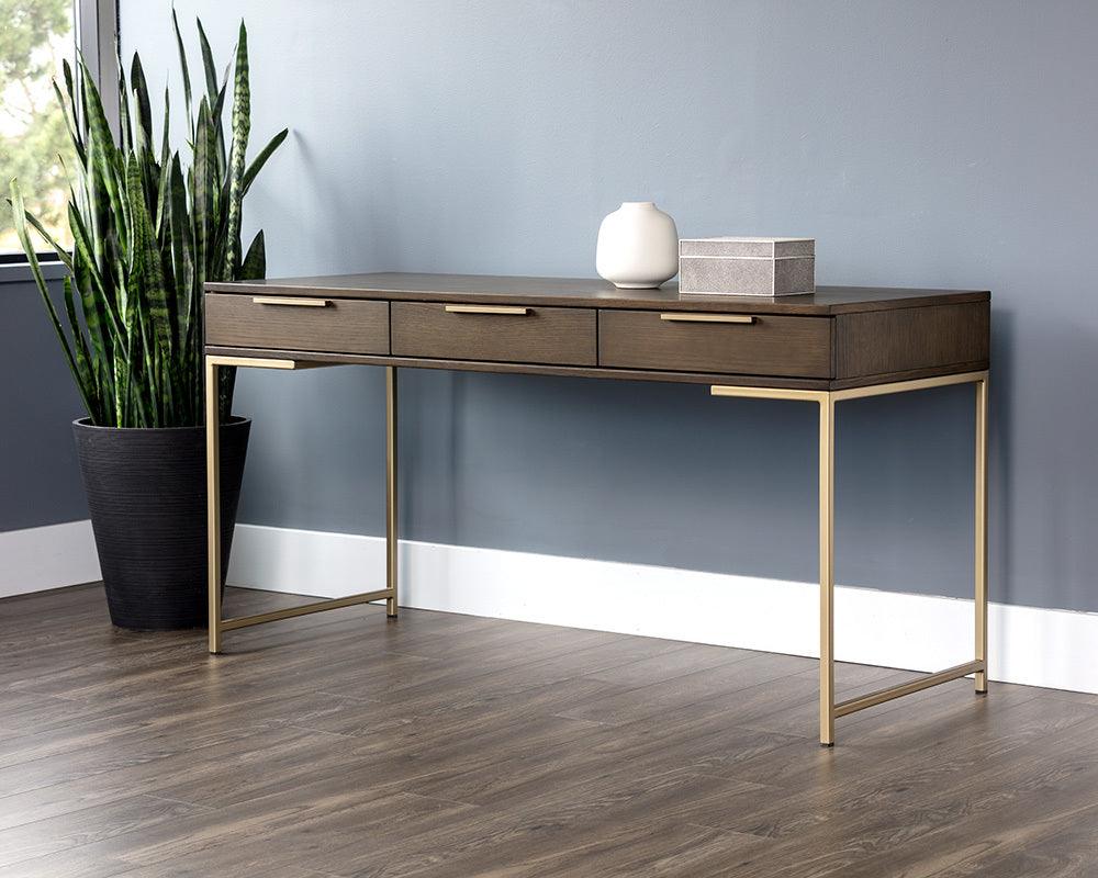 SUNPAN Desks - Rebel Desk - Gold - Raw Umber