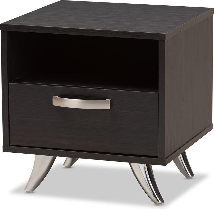 Wholesale Interiors Nightstands & Side Tables - Warwick Nightstand Espresso Brown