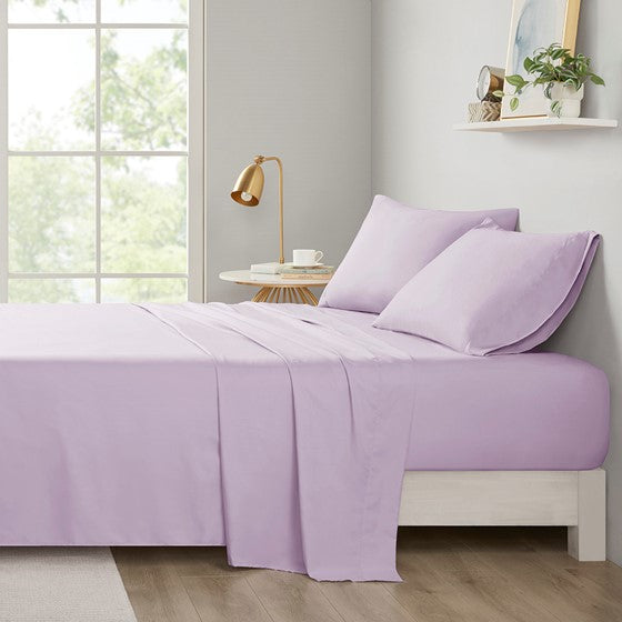 Olliix.com Sheets & Sheet Sets - All Season Soft Touch Sheet Set Lavender Twin XL