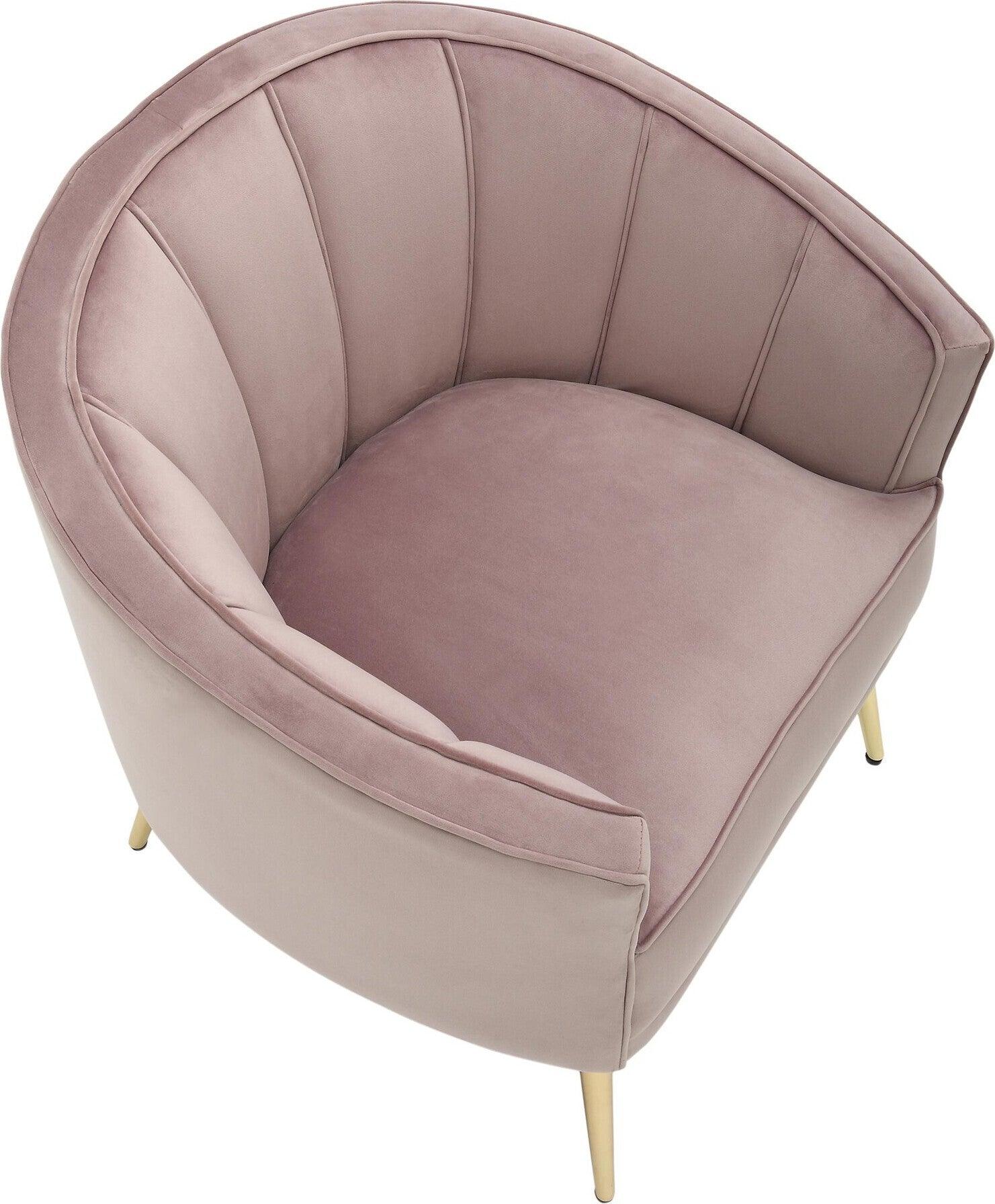 Lumisource Accent Chairs - Tania Accent Chair Gold & Blush