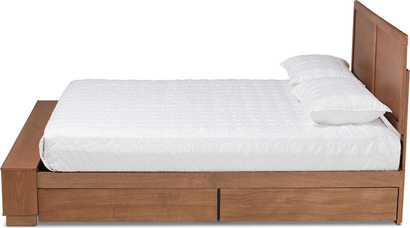 Wholesale Interiors Beds - Tamsin Queen Storage Bed Ash Walnut