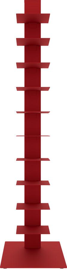 Euro Style Bookcases & Display Units - Sapiens 60" Bookcase/Shelf/Shelving Tower in Red