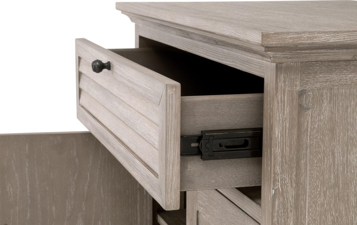 Essentials For Living Nightstands & Side Tables - Eden 1-Drawer 2-Door Nightstand Natural Gray