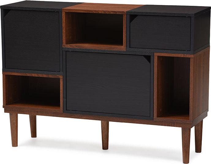 Wholesale Interiors Buffets & Cabinets - Anderson Mid-century Retro Modern Oak and Espresso Wood Sideboard Storage Cabinet