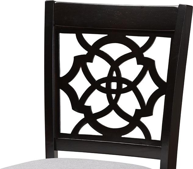 Wholesale Interiors Barstools - Alexandra Bar Stool Gray & Espresso Brown (Set of 2)