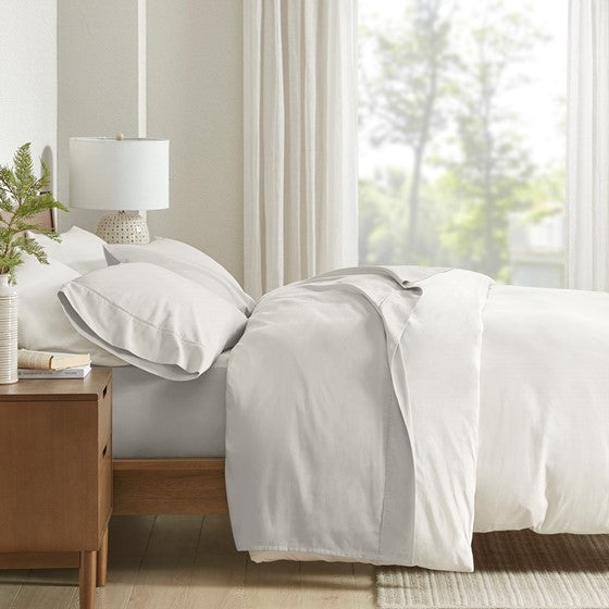 Olliix.com Sheets & Sheet Sets - 300TC BCI Cotton Sheet Set Grey Queen