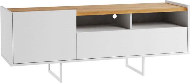 Manhattan Comfort TV & Media Units - Winston 53.14 TV Stand in White and Cinnamon