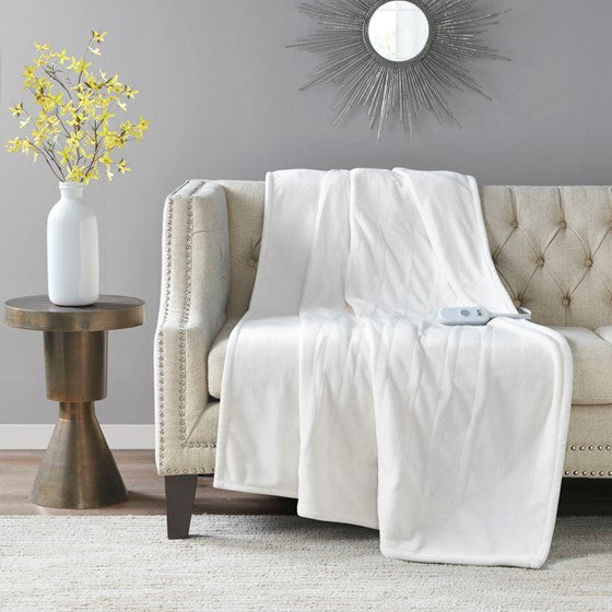 Olliix.com Heated Blankets - Throw Ivory