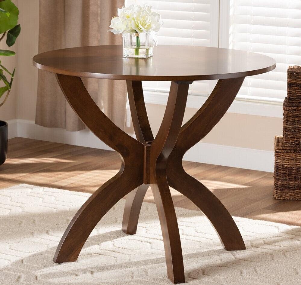 Wholesale Interiors Dining Tables - Tilde 35" Round Dining Table Walnut Brown