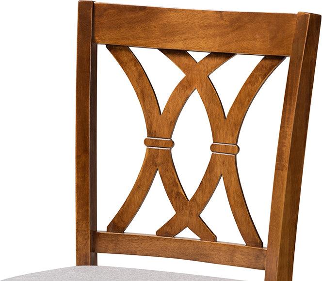 Wholesale Interiors Barstools - Calista Bar Stool Gray & Walnut (Set of 2)