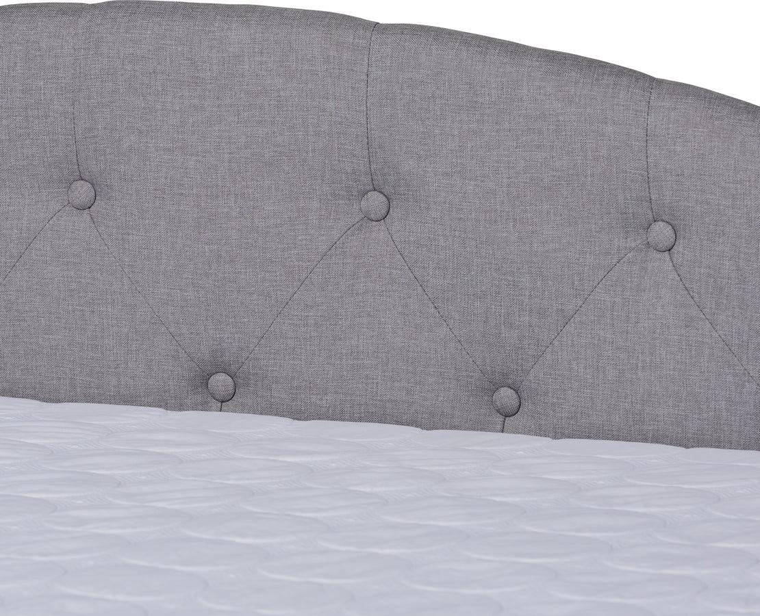 Wholesale Interiors Daybeds - Becker Transitional Grey Fabric Upholstered Queen Size Daybed