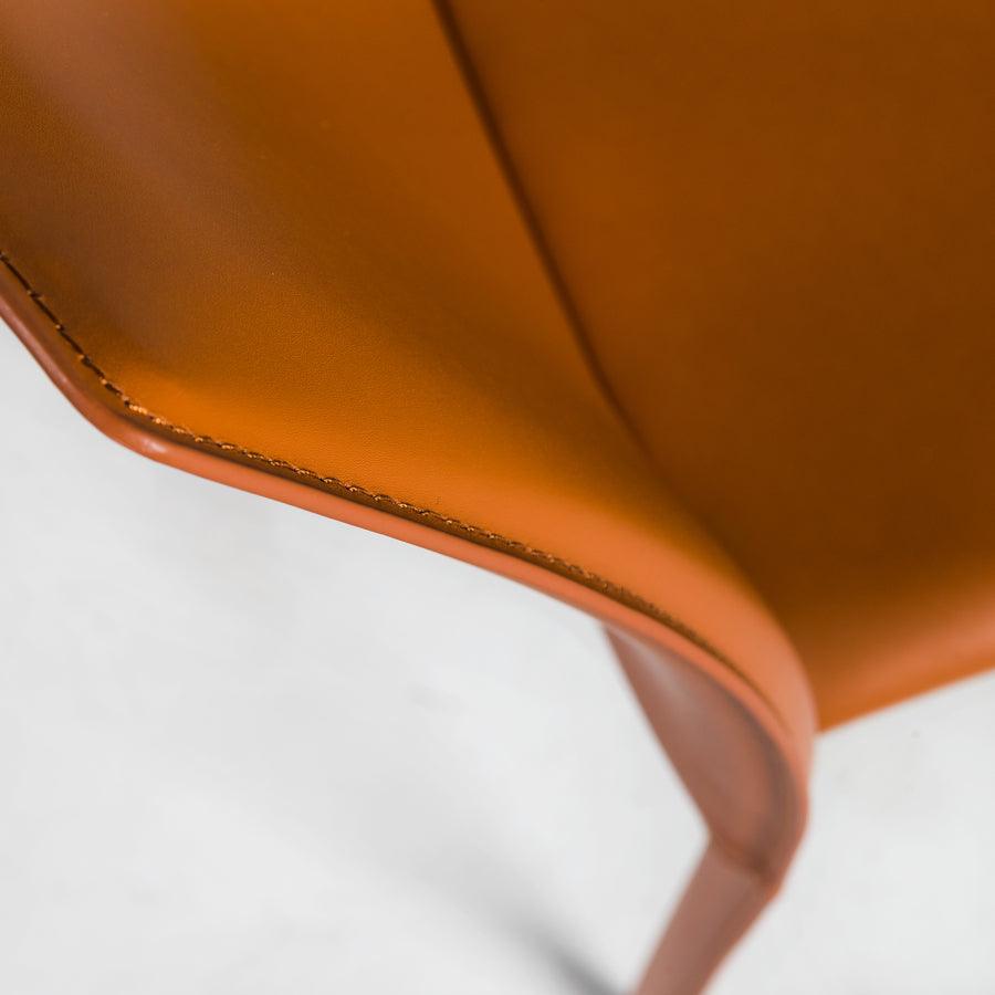Euro Style Dining Chairs - Dalia Stacking Side Chair in Cognac - Set of 2