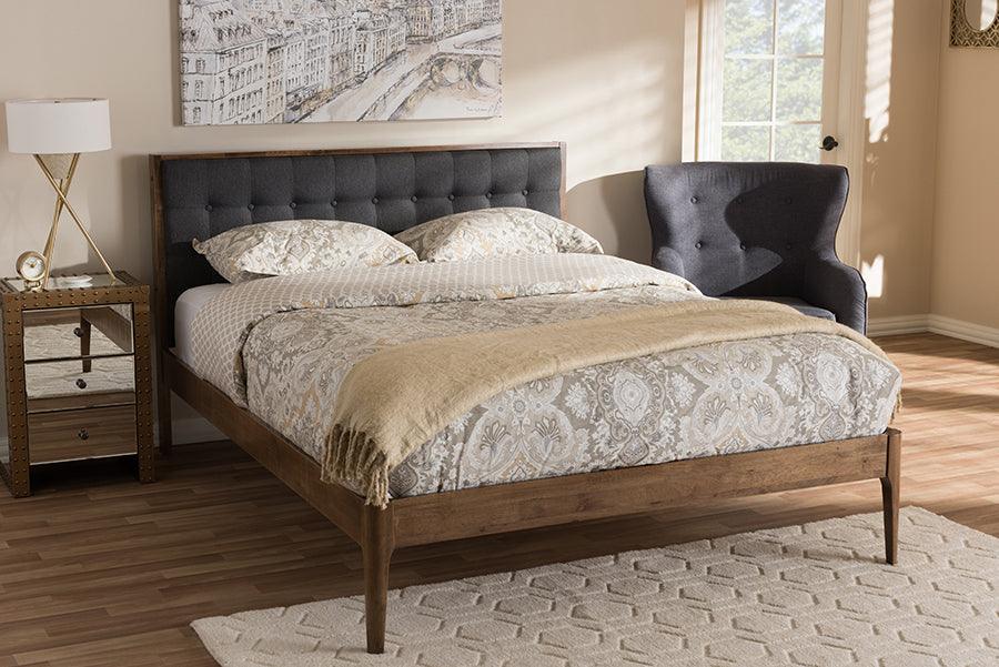 Wholesale Interiors Beds - Jupiter King Bed Walnut Brown/Gray